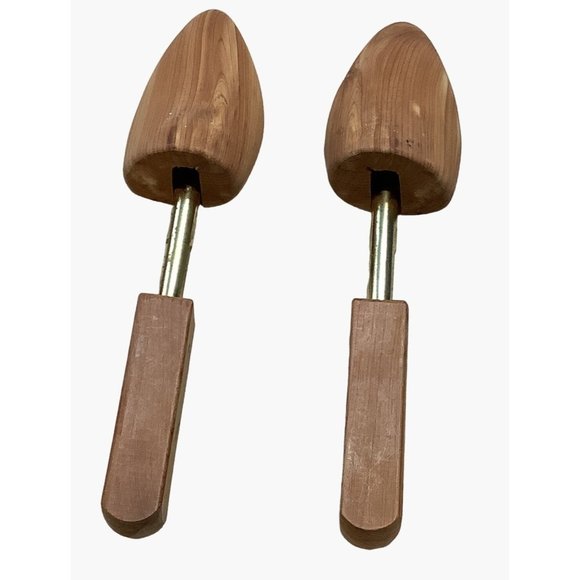 2 Rochester Shoe Co Wooden Tree Stretcher Woman's Large Adjustable Strap Vtg - Picture 2 of 9